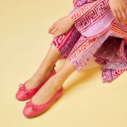 Josefina Damen Leder-Ballerinas Coral