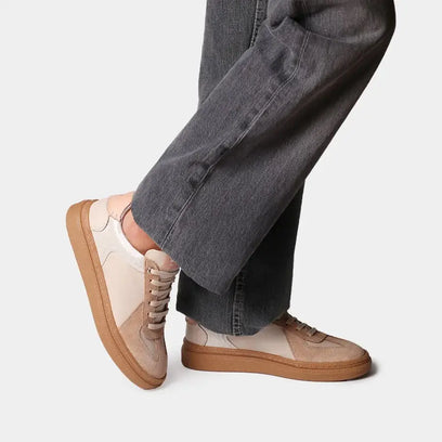 Aurea Damen Leder-Sneaker Crema