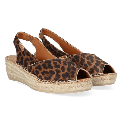 Bernia-P Damen Leder-Espadrilles Leo