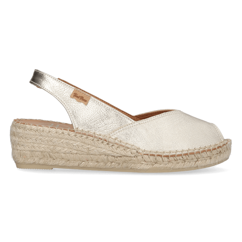 Bernia-P Damen Leder-Espadrilles Plati