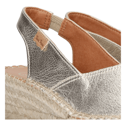 Bernia-P Damen Leder-Espadrilles Plati