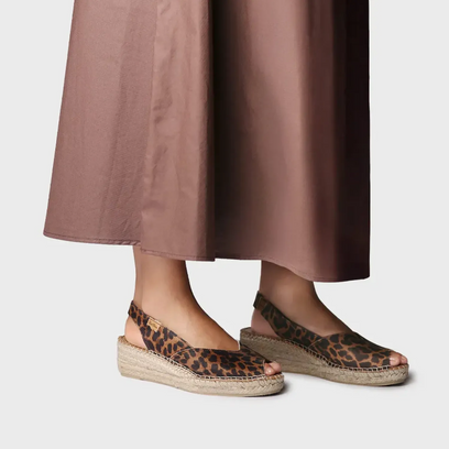 Bernia-P Damen Leder-Espadrilles Leo