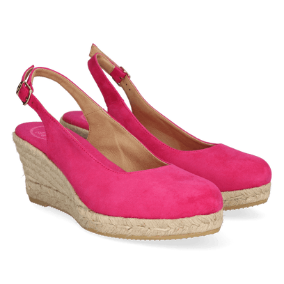 Bremen-5A Damen Espadrilles Fuchsia