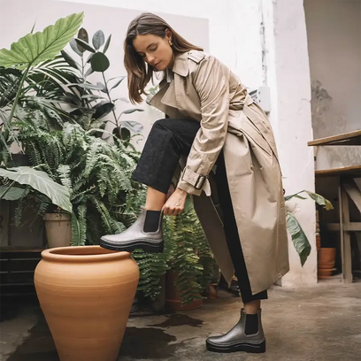 Calgary Damen Chelsea-Regenstiefel Plati