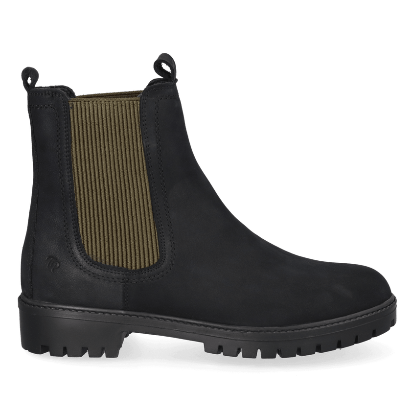 Carla-NC Damen Leder-Chelsea Boots Negre