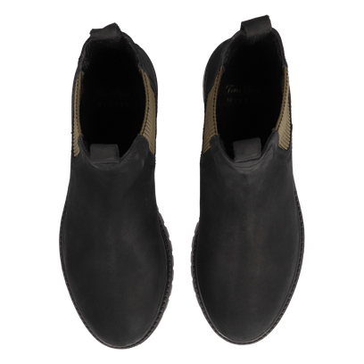 Carla-NC Damen Leder-Chelsea Boots Negre