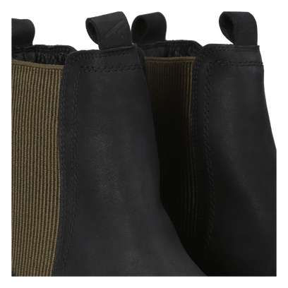 Carla-NC Damen Leder-Chelsea Boots Negre