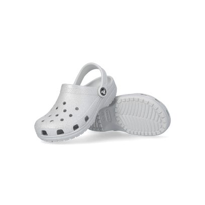 Classic Glitter Clogs Toddler Silver