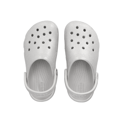 Classic Glitter Clogs Toddler Silver