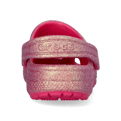 Classic Iridescent Glitter Clogs Toddler Dragon Fruit