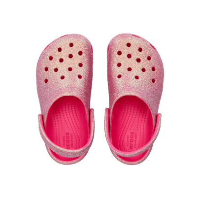Classic Iridescent Glitter Clogs Toddler Dragon Fruit