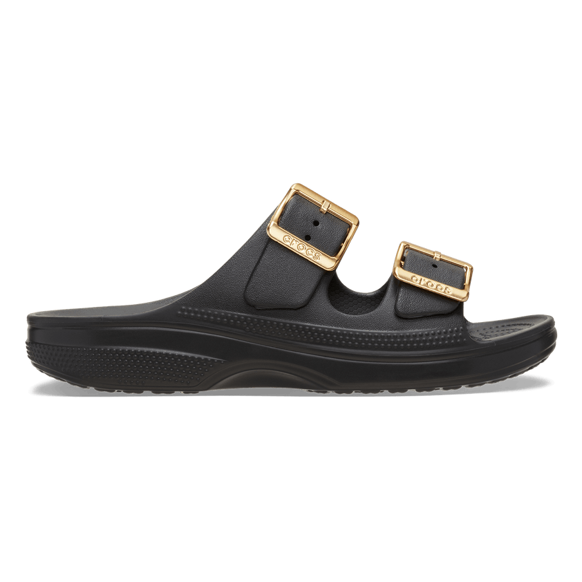 Saturday Metallic Buckle Sandal Damen Pantoletten Black