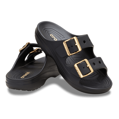 Saturday Metallic Buckle Sandal Damen Pantoletten Black