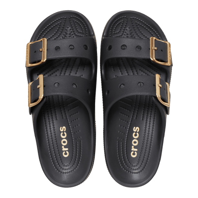 Saturday Metallic Buckle Sandal Damen Pantoletten Black