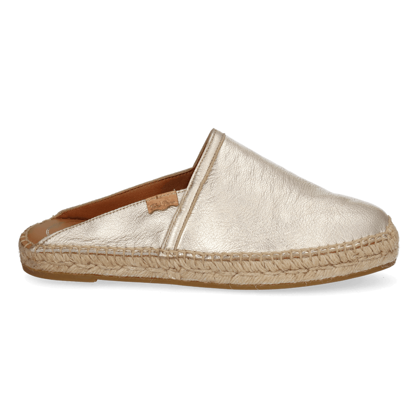 Denise-P Damen Leder-Espadrilles Plati
