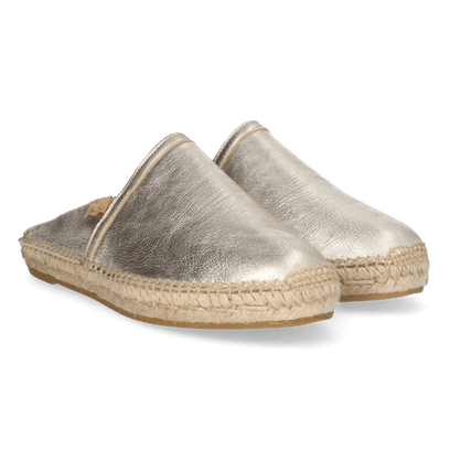Denise-P Damen Leder-Espadrilles Plati