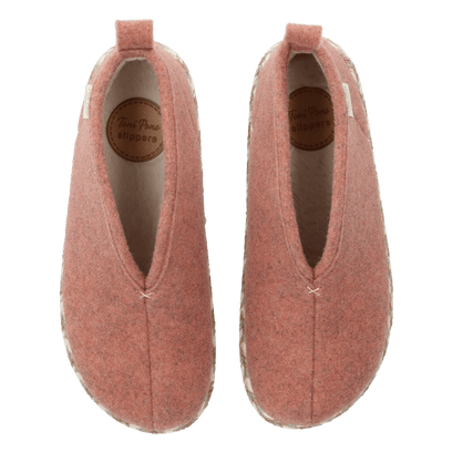 Doria-FP Damen Filz-Hausschuhe Nude