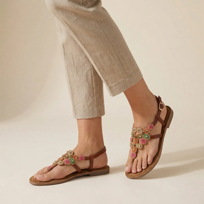 Dante Damen Leder-Sandalen Pink
