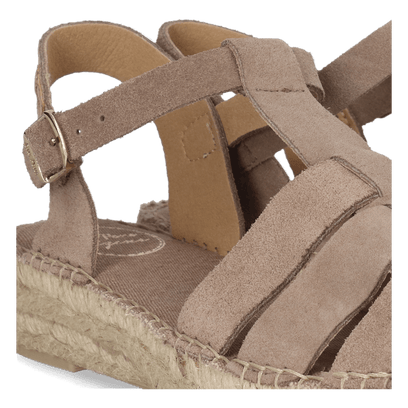 Elena Damen Wildleder-Espadrilles Taupe