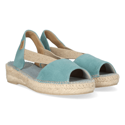 Ella Damen Espadrilles Suede Aqua