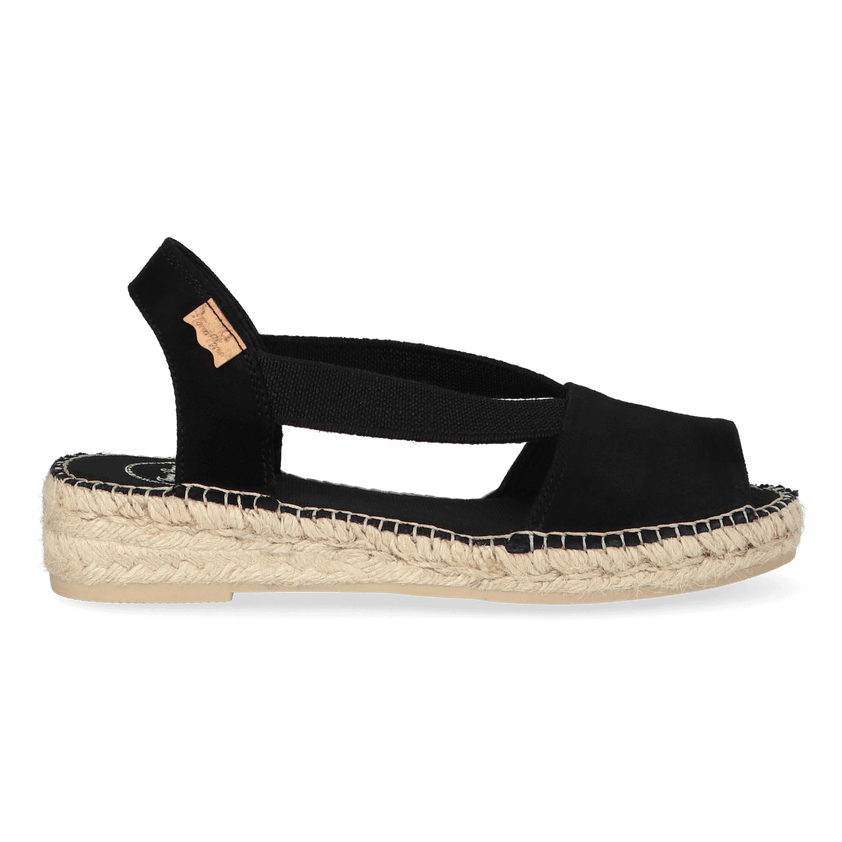 Ella Damen Espadrilles Suede Negre