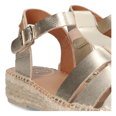 Emma Damen Leder-Espadrilles Plati