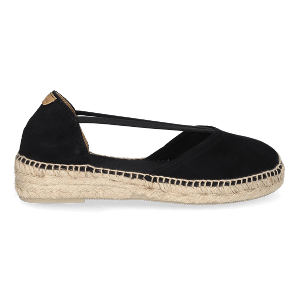 Erla-A Damen Wildleder-Espadrilles Negre Erla-A Damen Wildleder-Espadrilles Negre