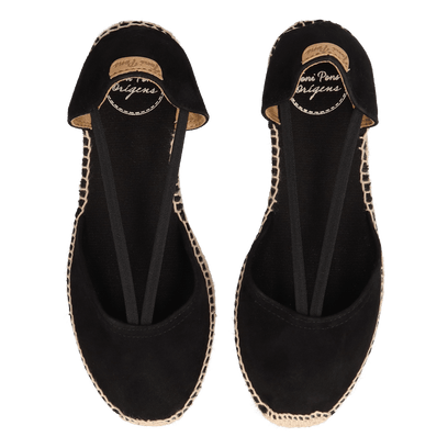 Erla-A Damen Wildleder-Espadrilles Negre