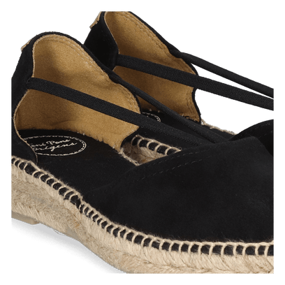 Erla-A Damen Wildleder-Espadrilles Negre