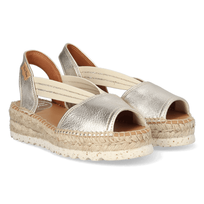 Estel-SW Damen Leder-Espadrilles Plati