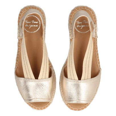 Estel-SW Damen Leder-Espadrilles Plati