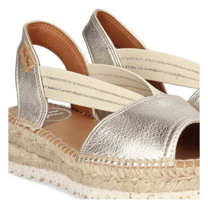 Estel-SW Damen Leder-Espadrilles Plati