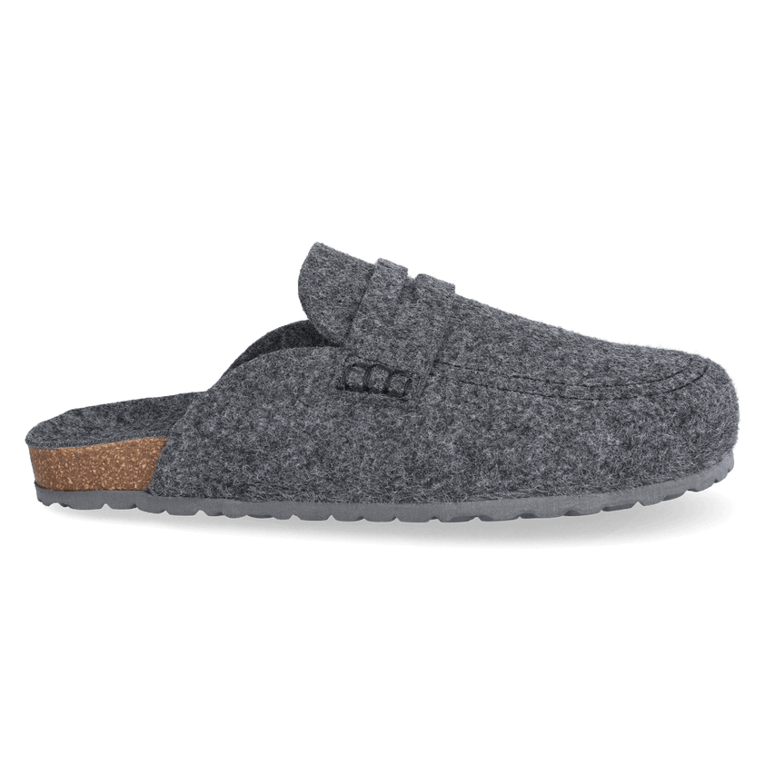 Genis Herren Filz-Hausschuhe Antracita
