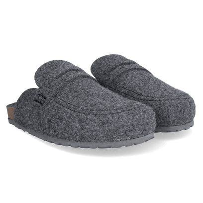 Genis Herren Filz-Hausschuhe Antracita