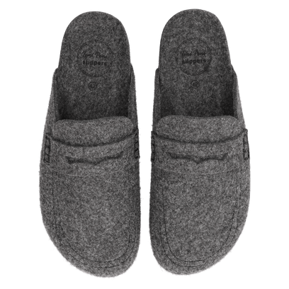 Genis Herren Filz-Hausschuhe Antracita