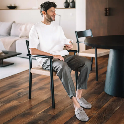 Genis Herren Filz-Hausschuhe Gris