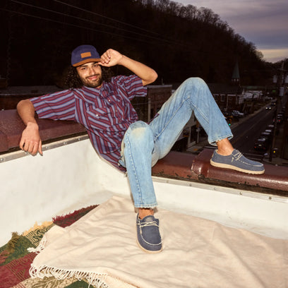 Wally Braided Herren Halbschuhe Blue Night