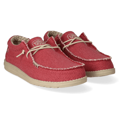 Wally Braided Herren Halbschuhe Pompeian Red