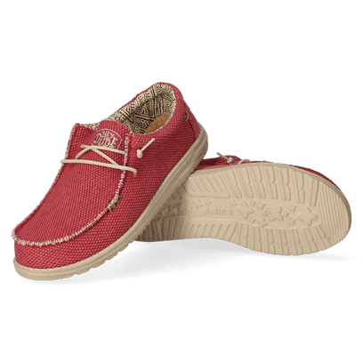 Wally Braided Herren Halbschuhe Pompeian Red