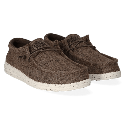 Wally Blend Herren Halbschuhe Linen Dark Brown