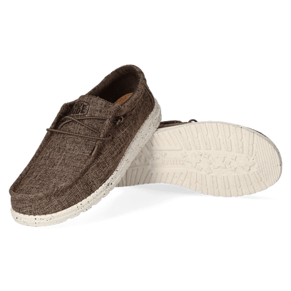 Wally Blend Herren Halbschuhe Linen Dark Brown