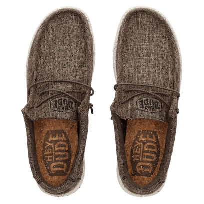 Wally Blend Herren Halbschuhe Linen Dark Brown