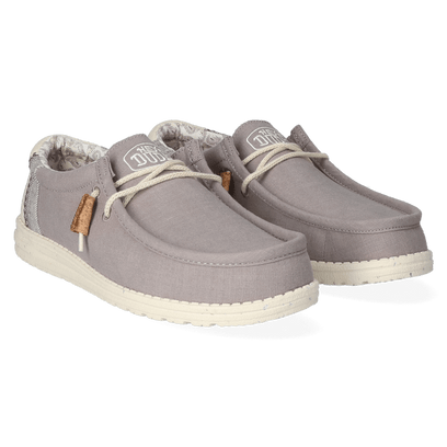 Wally Linen Natural Herren Halbschuhe Grey