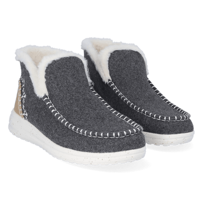 Denny Wool Faux Shearling Damen Boots Grey
