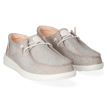 Wendy Metallic Sparkle Damen Halbschuhe Rose Gold