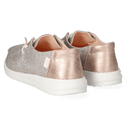 Wendy Metallic Sparkle Damen Halbschuhe Rose Gold