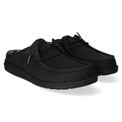 Wally Slip Canvas Herren Slippers Black/Black