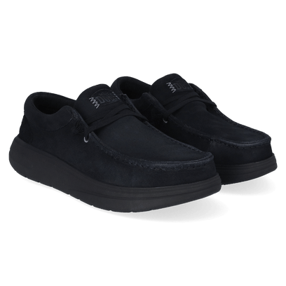 Wally Comf Suede Herren Halbschuhe Black