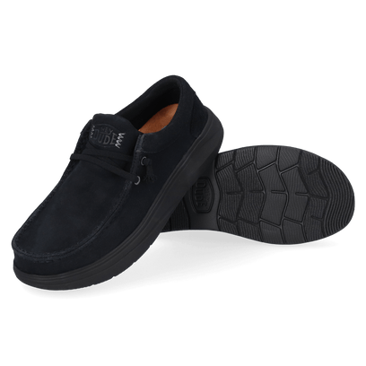Wally Comf Suede Herren Halbschuhe Black