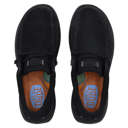 Wally Comf Suede Herren Halbschuhe Black